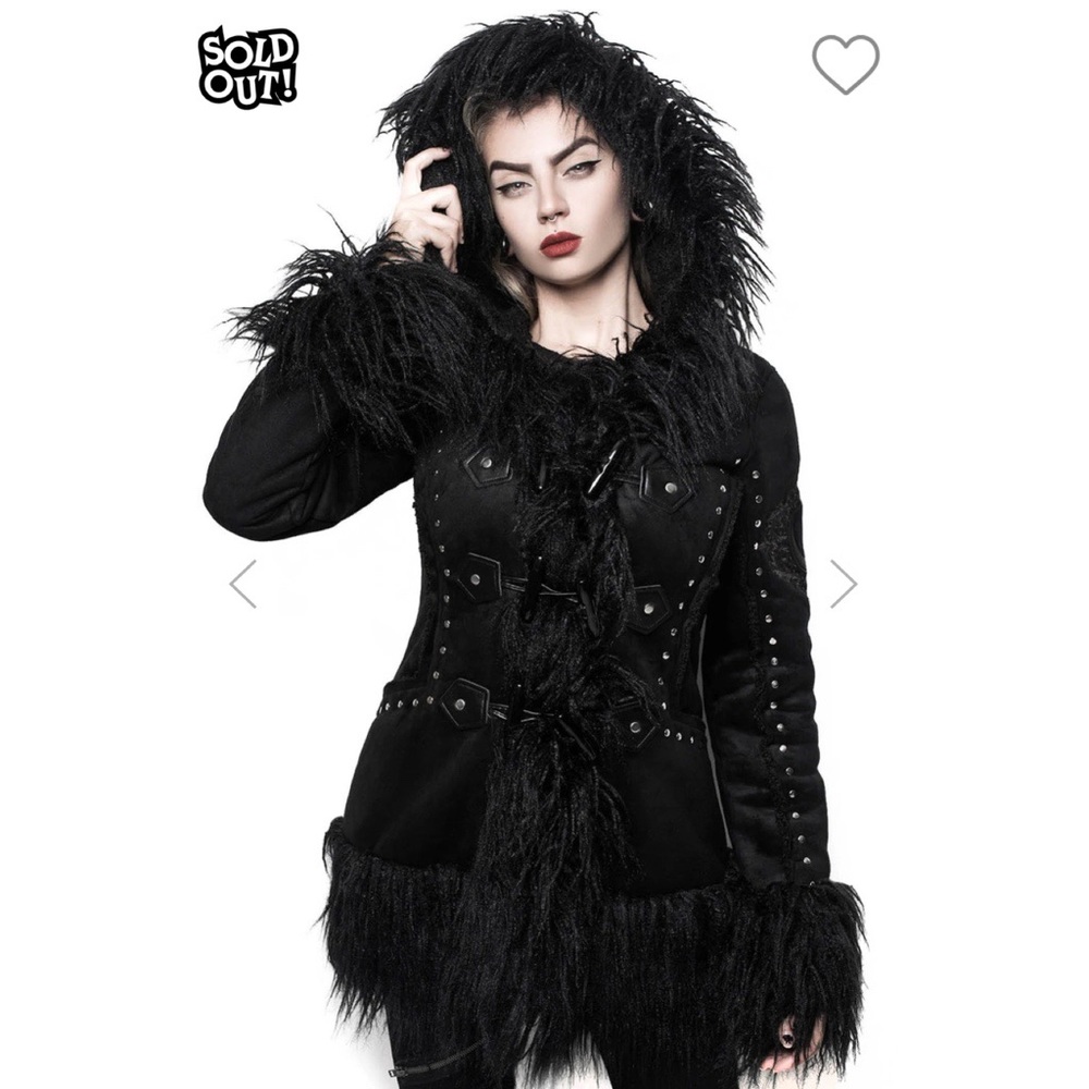 Killstar Salem City Shearling Coat